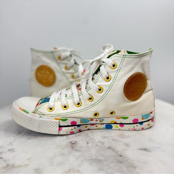 Converse Chuck Taylor Limited Edition Polka Dot Multi Color White Size 7 - Picture 1 of 10